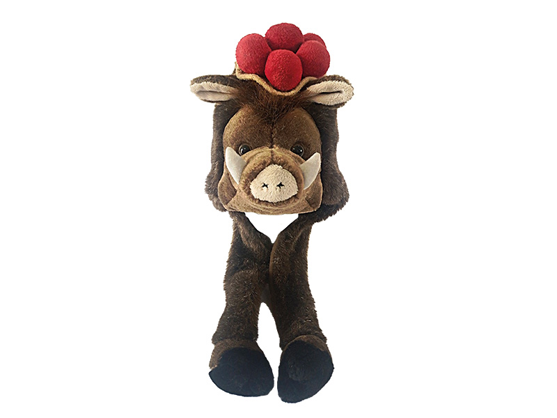Plush hat wild boar with Black Forest hat 55cm