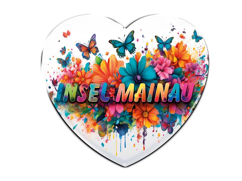 Souvenir Foto Magnet Herz Mainau 4x4cm Souvenir Foto Magnet Herz Mainau 4x4cm