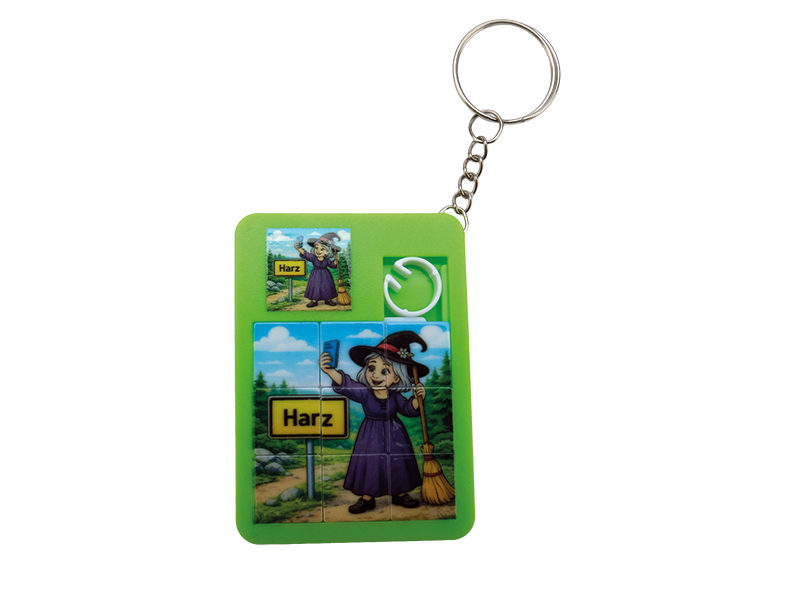 Schiebepuzzle Hexe aus Kunststoff 7x0,5x5cm