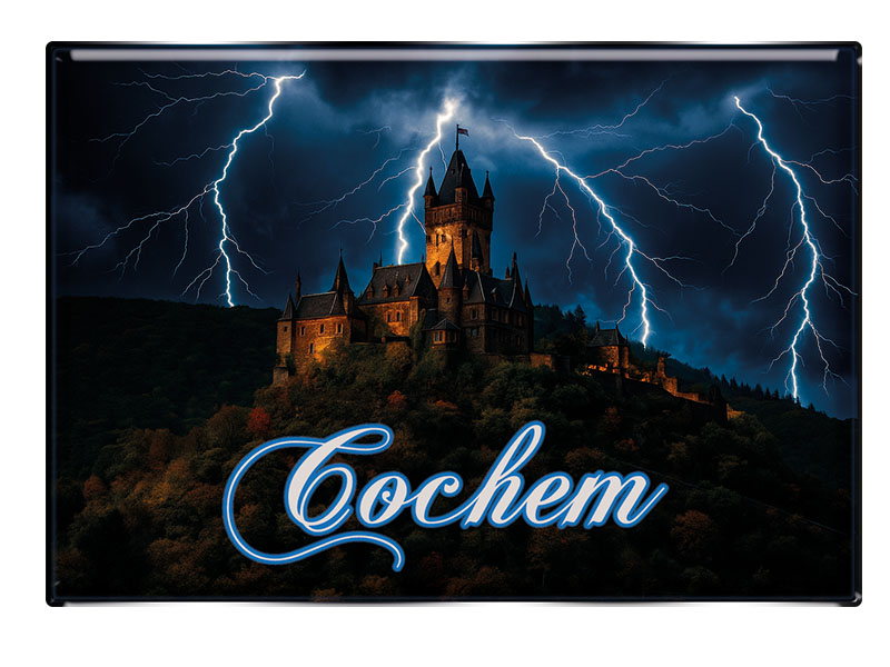Souvenir Foto Magnet rechteckig Cochem 8x5,5cm