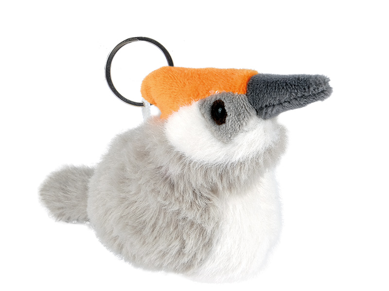 Schlüsselanhänger Specht aus Plüsch 12x6x10cm    Schlüsselanhänger Specht aus Plüsch 12x6x10cm