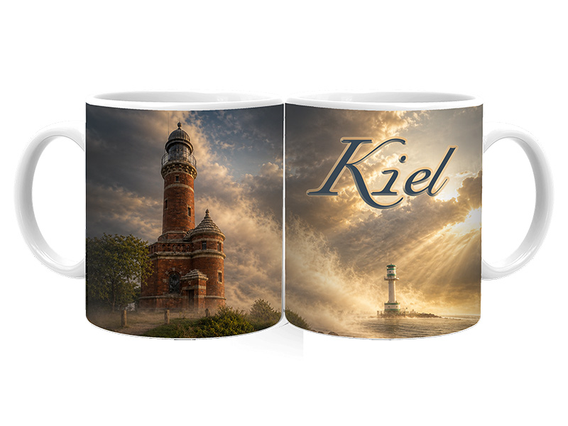 Souvenir ceramic mug Kiel Ø8x9,5cm