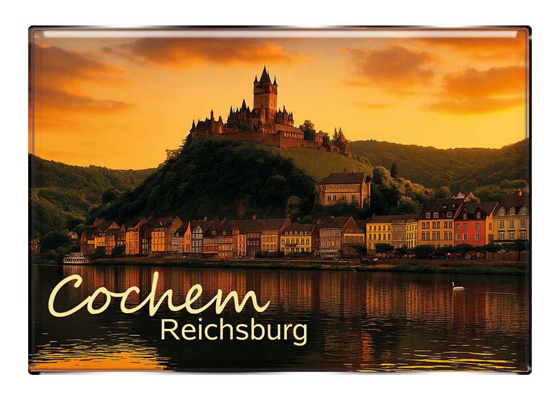 Souvenir Foto Magnet rechteckig Cochem 8x5,5cm