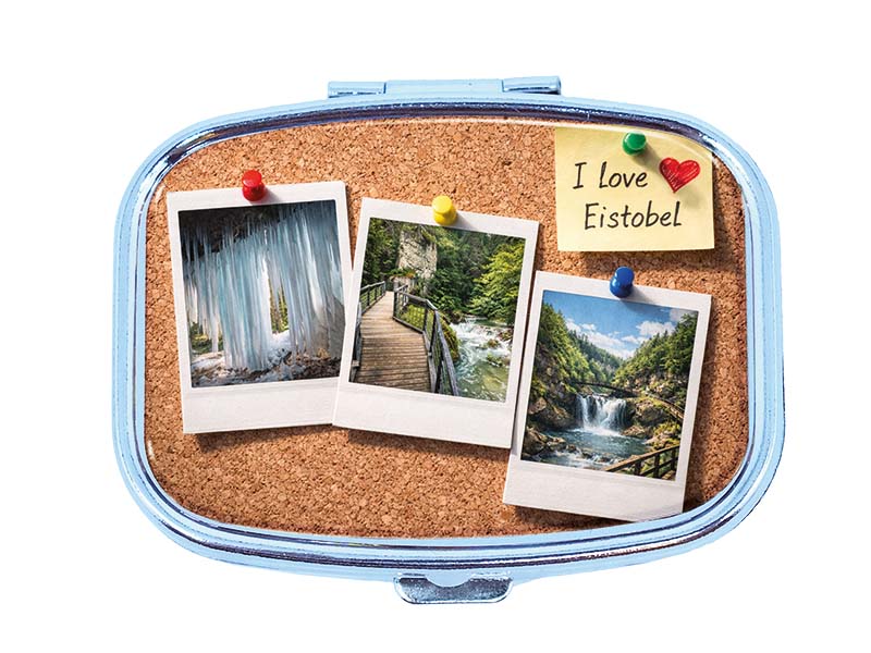 Souvenir Pillendose Eistobel aus Metall 6x4,5cm