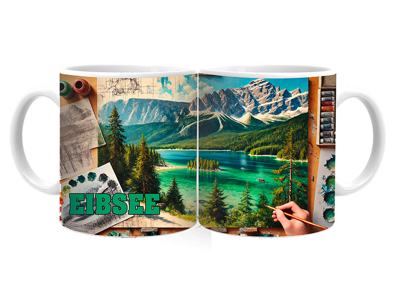 Souvenir Ceramic mug  Eibsee Ø8x9,5cm