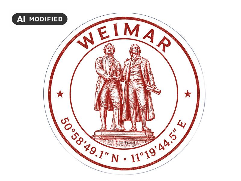 Souvenir Foto Magnet Weimar Ø7cm