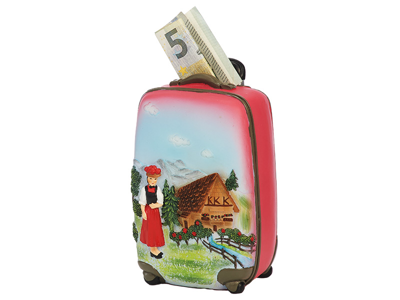 15517-0 Poly Spardose Schwarzwaldkoffer