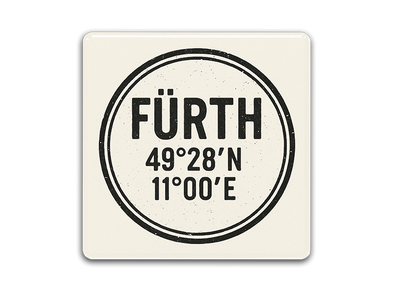 Souvenir photo magnet Fürth 3,5x3,5cm