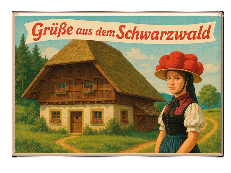 Souvenir Foto Magnet rechteckig Schwarzwald 8x5,5cm Souvenir Foto Magnet rechteckig Schwarzwald 8x5,5cm