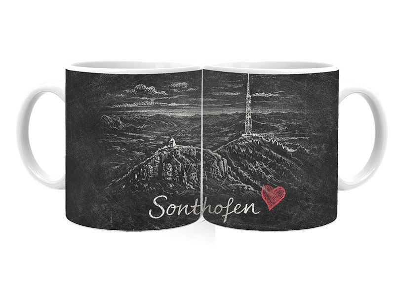 Souvenir ceramic mug Sonthofen Ø8x9,5cm
