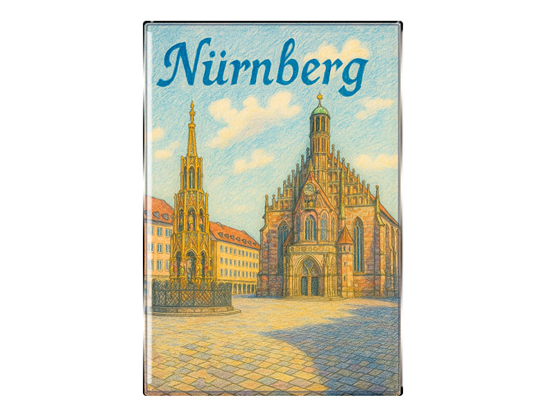 Souvenir Foto Magnet rechteckig Nürnberg 8x5,5cm Souvenir Foto Magnet rechteckig Nürnberg 8x5,5cm