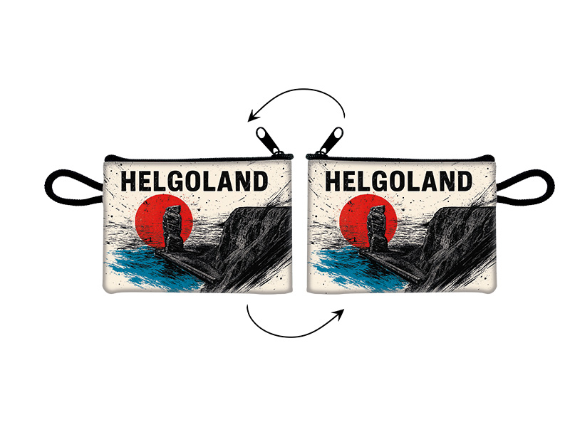 Souvenir Täschchen aus Kunstleder Helgoland 11x8cm