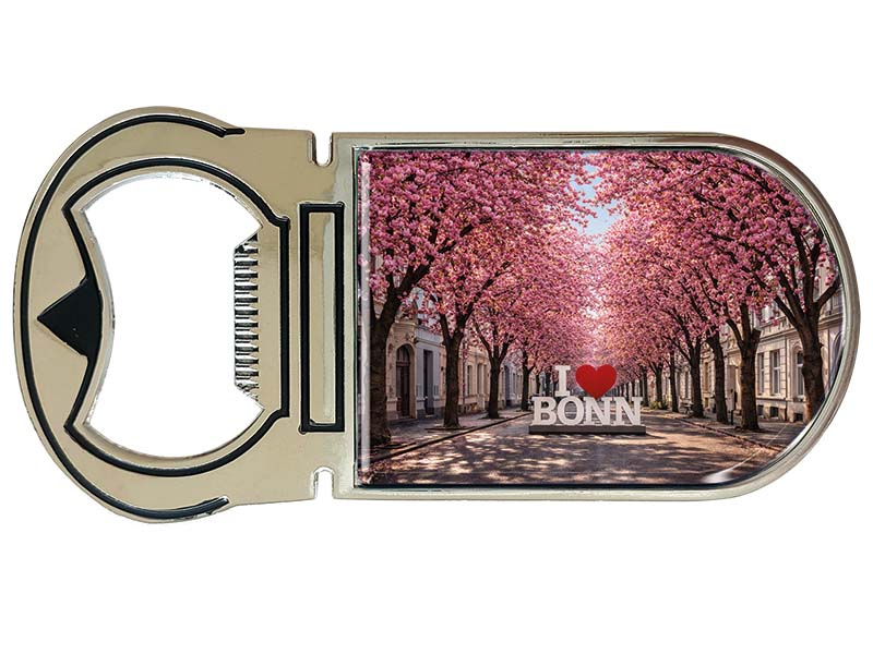 Souvenir Kapselheber Magnet Bonn aus Metall 4x9cm
