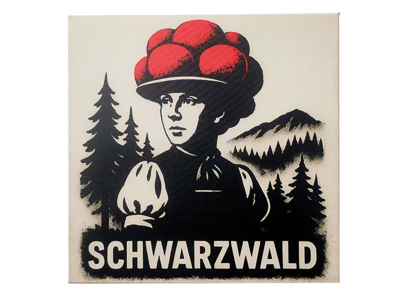 Leinwand Schwarzwaldmädel 40x40cm   
