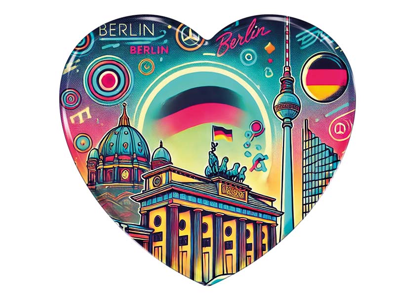 Souvenir Foto Magnet Herz Berlin 6,5x6cm Souvenir Foto Magnet Herz Berlin 6,5x6cm