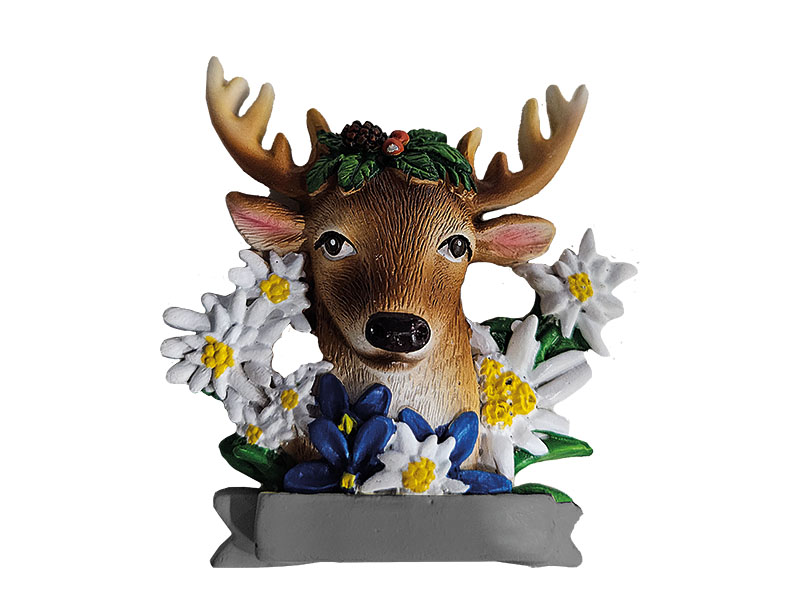 Poly magnet deer 7,5x1x8cm