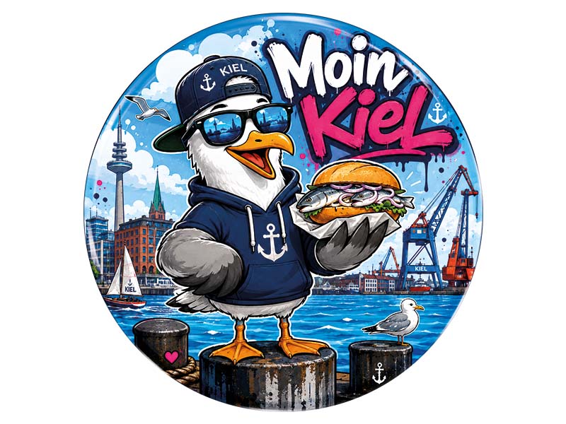 Souvenir Foto Magnet Kiel Ø7cm