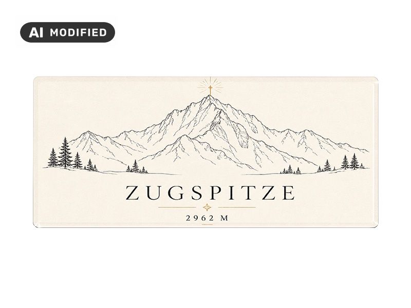 Souvenir Foto Magnet Zugspitze 8x3,5cm