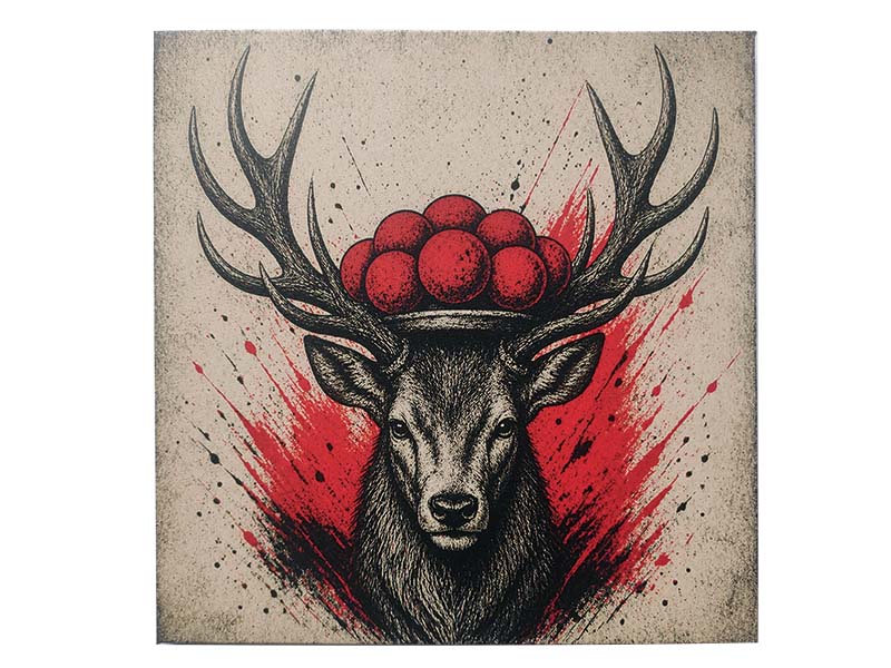 Leinwand Schwarzwald Hirsch 40x40cm