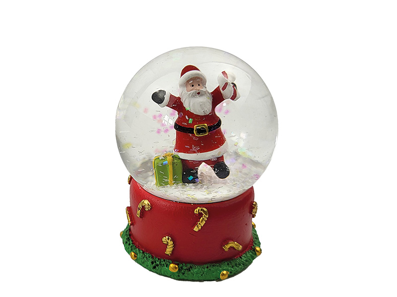 Poly snow globe Santa Claus Ø4,5x6cm