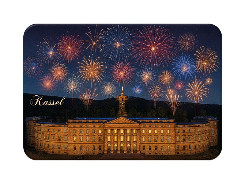 Magnete souvenir fotografico Kassel in plastica 8x
