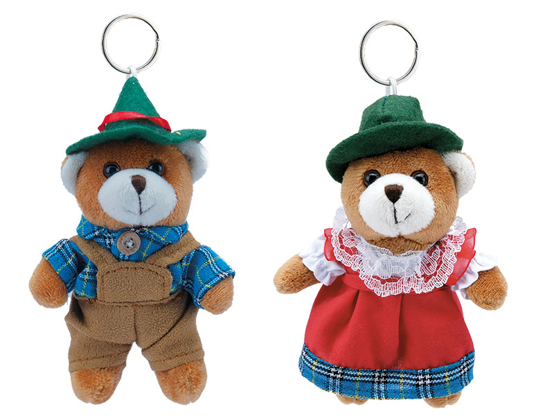 Alpin Bär aus Plüsch 8x3x12cm, mit Schlüsselanhänger    Alpin Bär aus Plüsch 8x3x12cm, mit Schlüsselanhänger