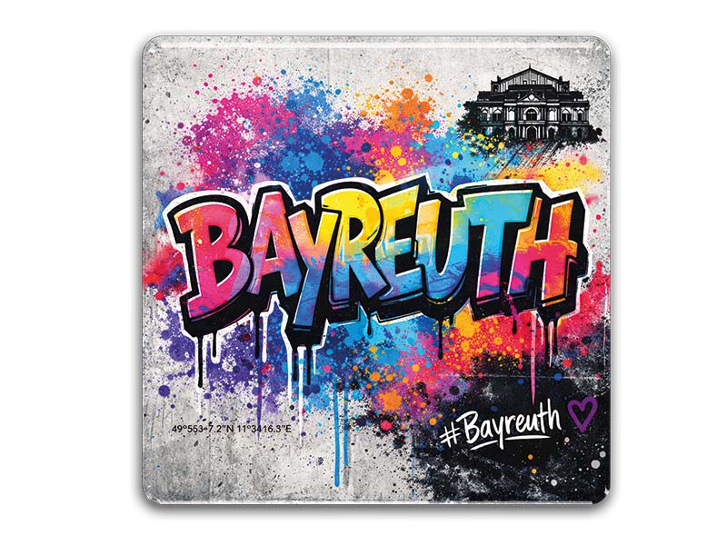 Souvenir Foto Magnet Bayreuth 6,5x6,5cm