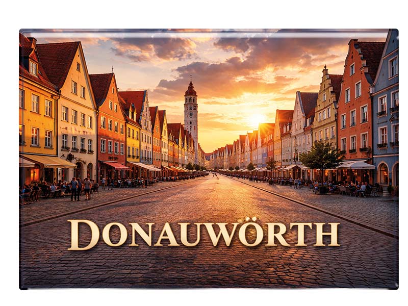 Souvenir Foto Magnet Donauwörth 9,5x6,5cm