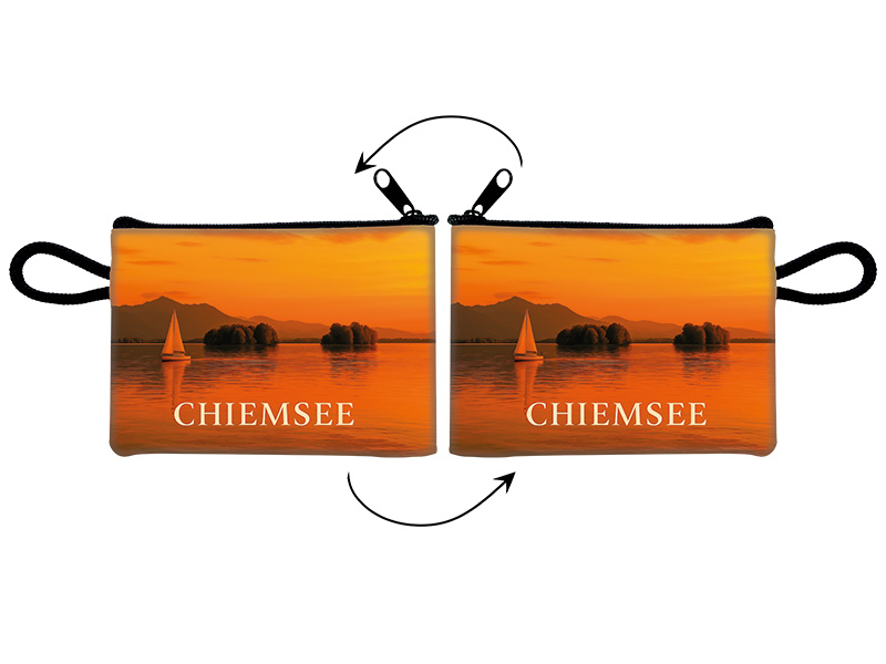 Souvenir Täschchen aus Kunstleder Chiemsee 11x8cm
