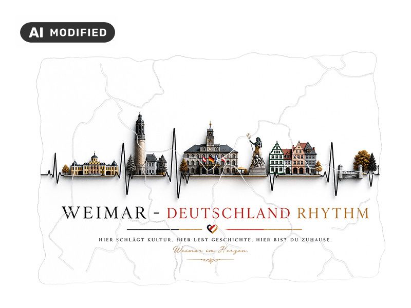 Souvenir Foto Magnet Weimar aus Kunststoff 8x5cm