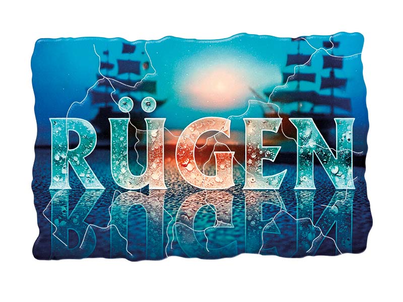 Souvenir Foto Kunststoff Magnet Rügen 8x5cm Souvenir Foto Kunststoff Magnet Rügen 8x5cm