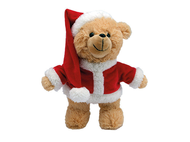 Weihnachtsbär aus Plüsch 25x9x30cm    Weihnachtsbär aus Plüsch 25x9x30cm