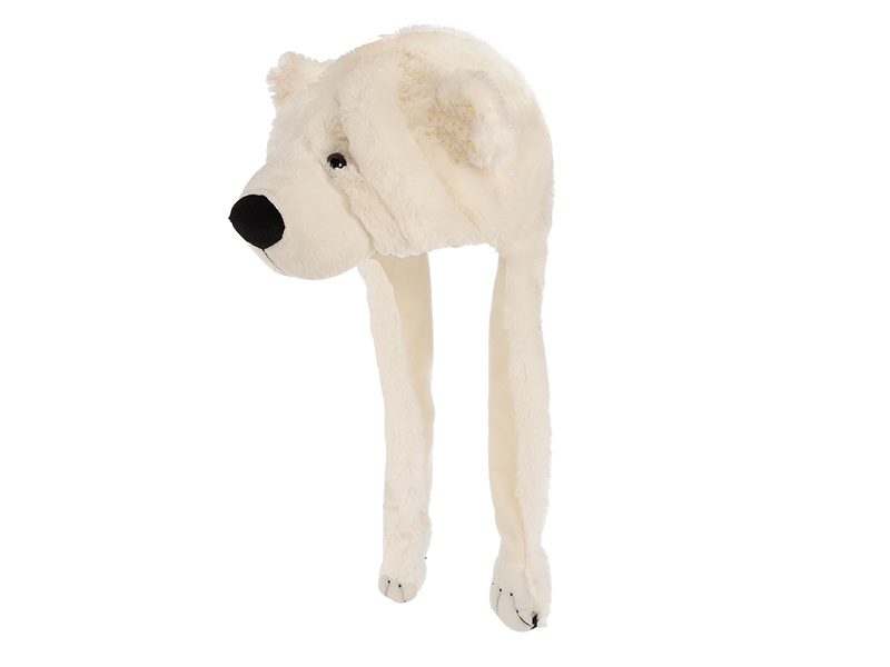 32077 Plüsch Mütze Eisbär