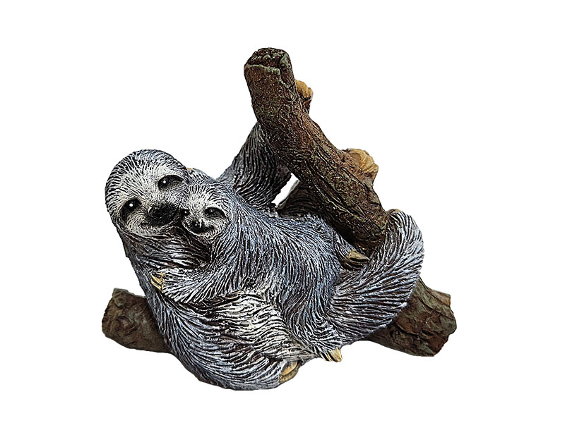 Faultier mit Baby aus Poly 8x3x7cm    Faultier mit Baby aus Poly 8x3x7cm