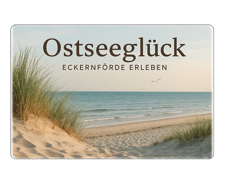 Souvenir Foto Magnet Eckernförde aus Steingut 6x4,5cm