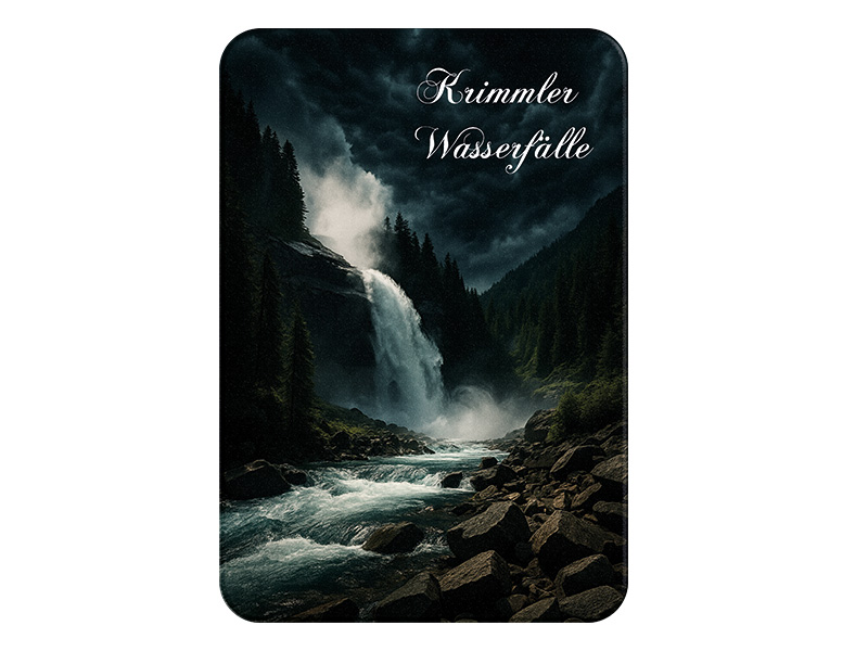 Souvenir Foto Magnet Krimmler Wasserfälle 8x5cm