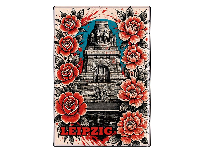 Souvenir Foto Magnet rechteckig Leipzig 8x5,5cm
