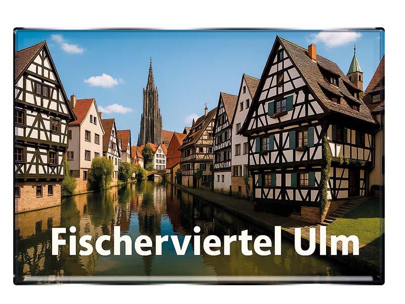 Souvenir Foto Magnet rechteckig Ulm 8x5,5cm