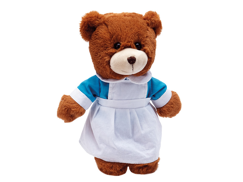 Plush chambermaid bear 14x12x28cm