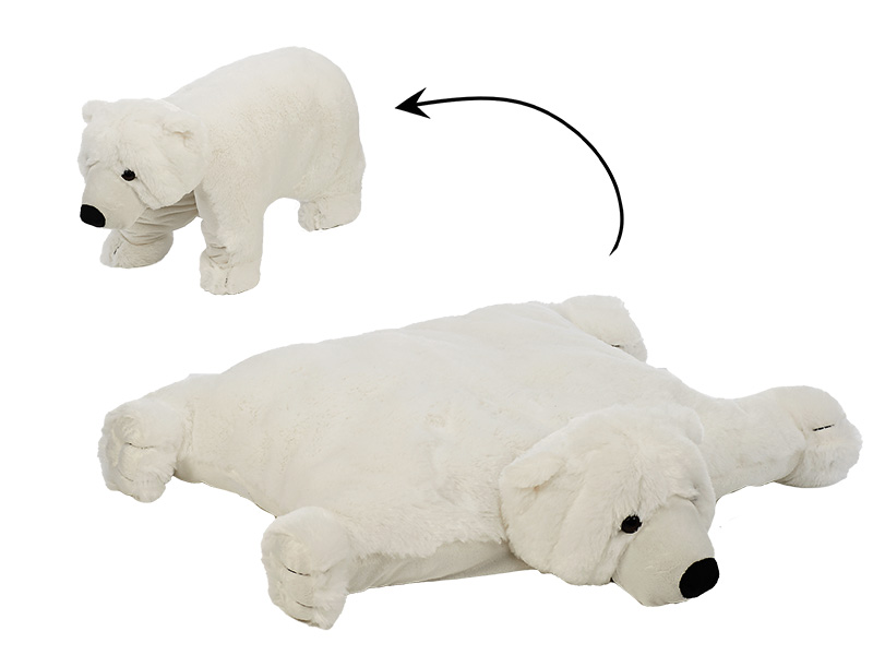 Kissen Eisbär aus Plüsch, 54x51x13cm    Kissen Eisbär aus Plüsch, 54x51x13cm