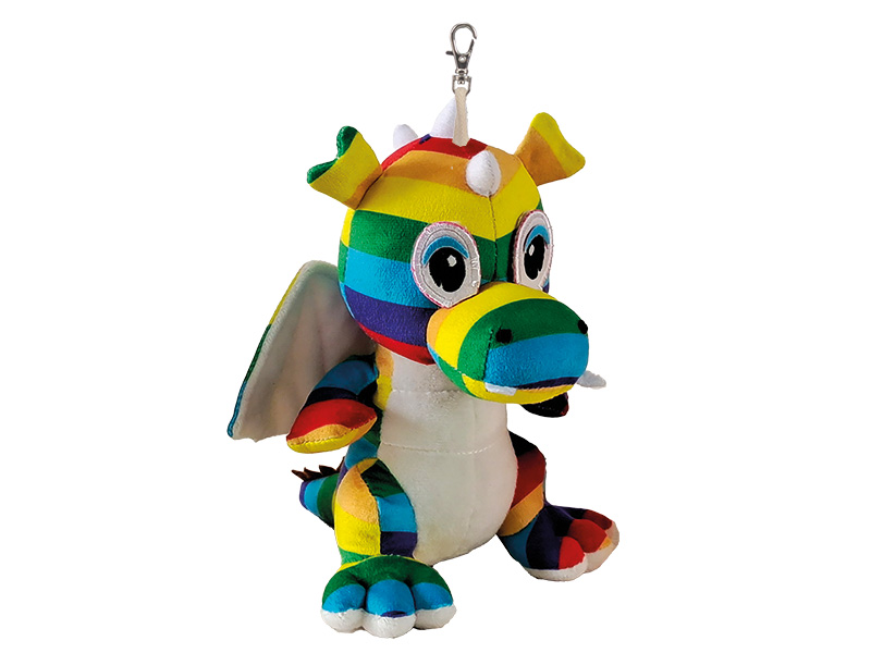 Drache aus Plüsch 10x11x13cm, mit Schlüsselanhänger    Drache aus Plüsch 10x11x13cm, mit Schlüsselanhänger