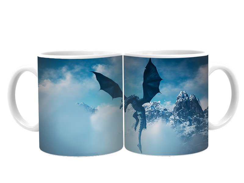 19120 Keramik  Foto Tasse Drache