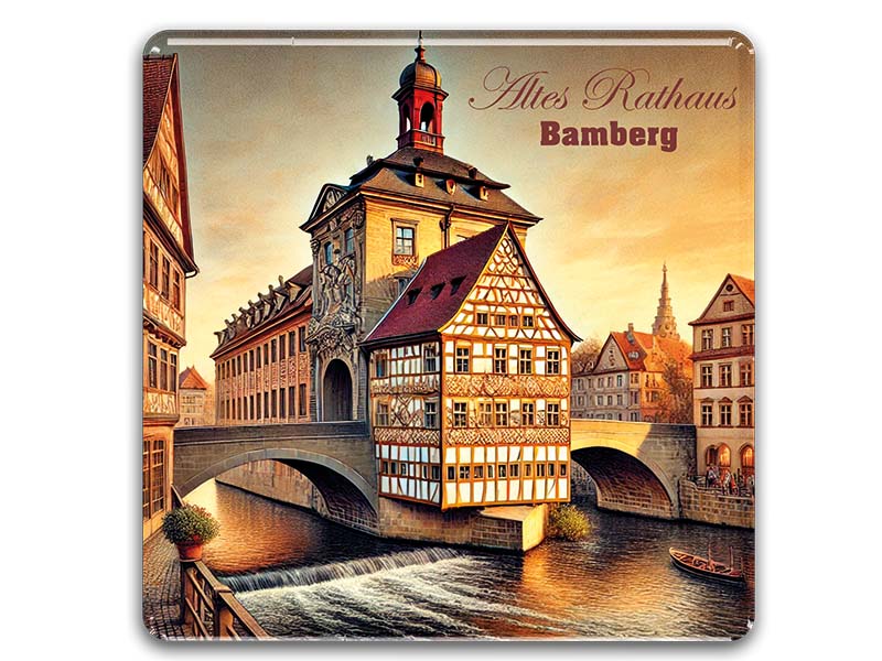 Souvenir Foto Magnet Bamberg 8x8cm