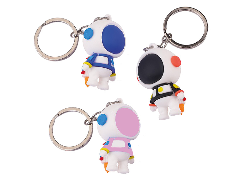 Schlüsselanhänger aus Kunststoff mit Astronaut 3,5x1x5cm