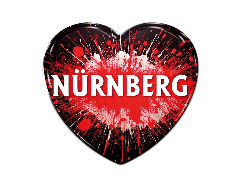 Souvenir Foto Magnet Herz Nürnberg 4x4cm