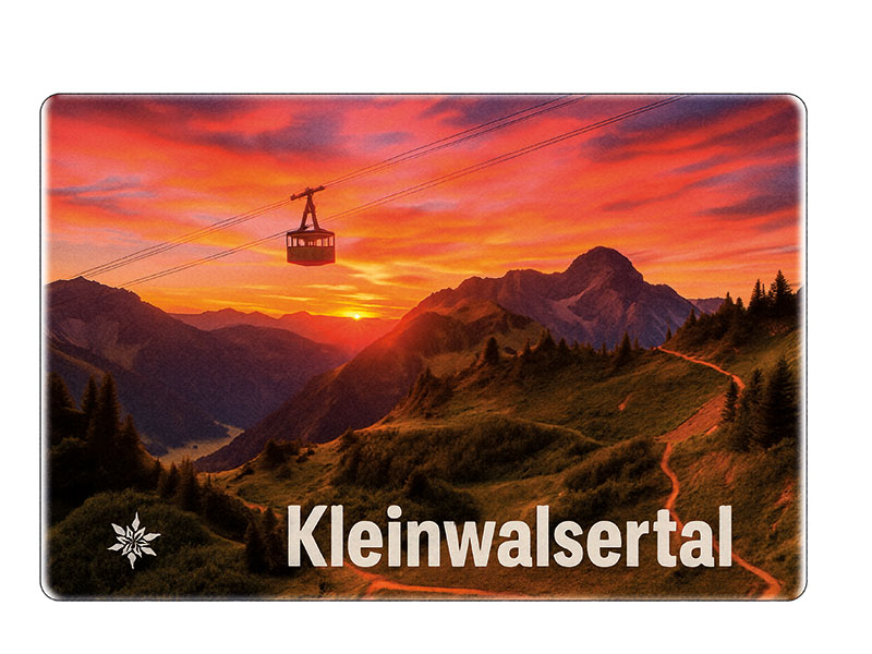 Souvenir Stoneware magnet Kleinwalsertal 6x4,5cm