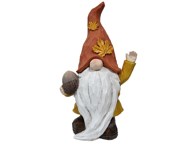 Poly gnome with autumn decor 19x13,5x35cm