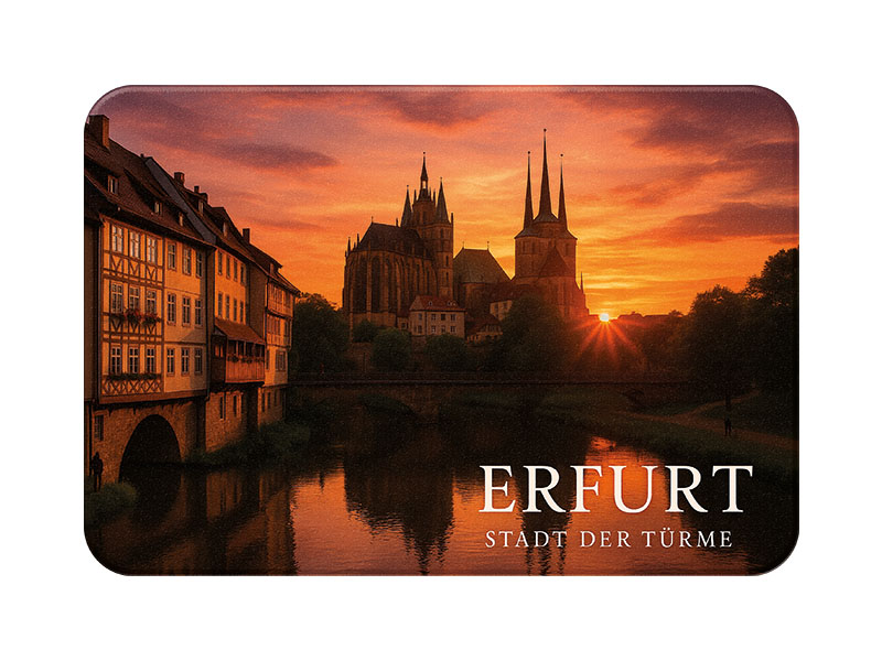 Souvenir Foto Magnet Erfurt aus Kunststoff 8x5cm