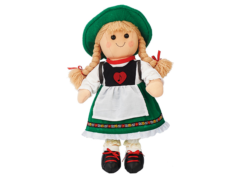 Soft doll hiker girl with sound 28cm