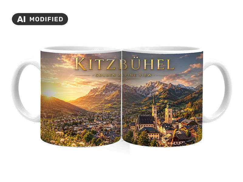 Souvenir Foto Tasse Kitzbühel aus Keramik Ø8x9,5cm